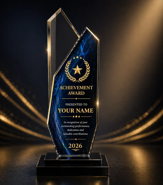 Premium Crystal Achievement Award